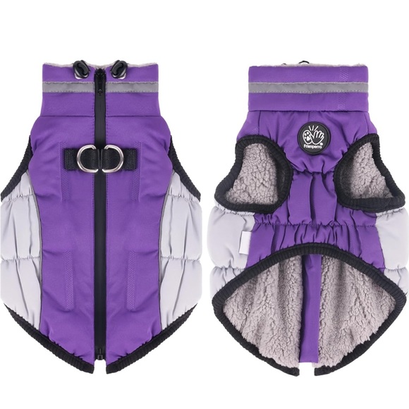 NWT Reflective Fleece Dog Jacket Warm - Picture 6 of 8